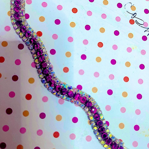 Crystal magenta persuasion bracelet swirl Silver tone sparkly magenta/clear - Picture 1 of 8